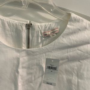 GAP NWT WHITE SLEEVELESS DRESS SIZE 14. GREAT SUMMER STAPLE!